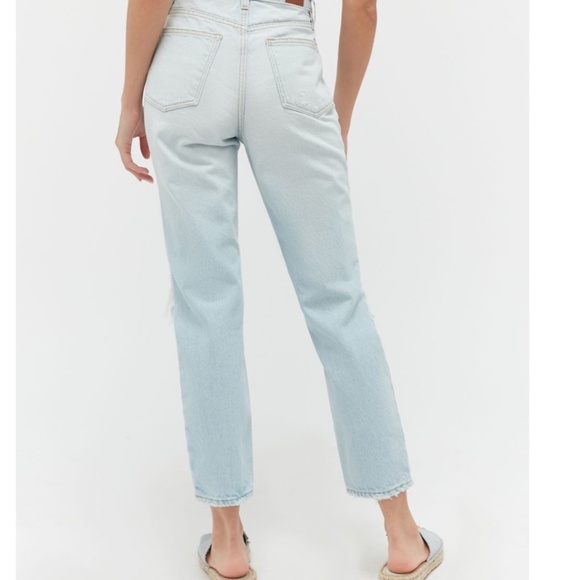 BDG High-Waisted Slim Straight Peasant Hipster Hippie Boho Street Destroyed Jean - Picture 6 of 12